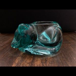 Vintage Sleeping Cat-Kitty Candle Holder